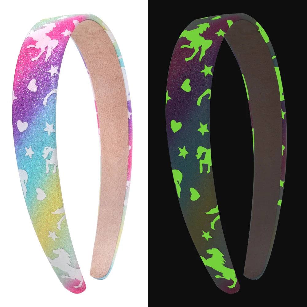 Bandeaux larges à motif étoile scintillante, cadeaux de fête pour enfants, accessoires pour cheveux, 2.5cm