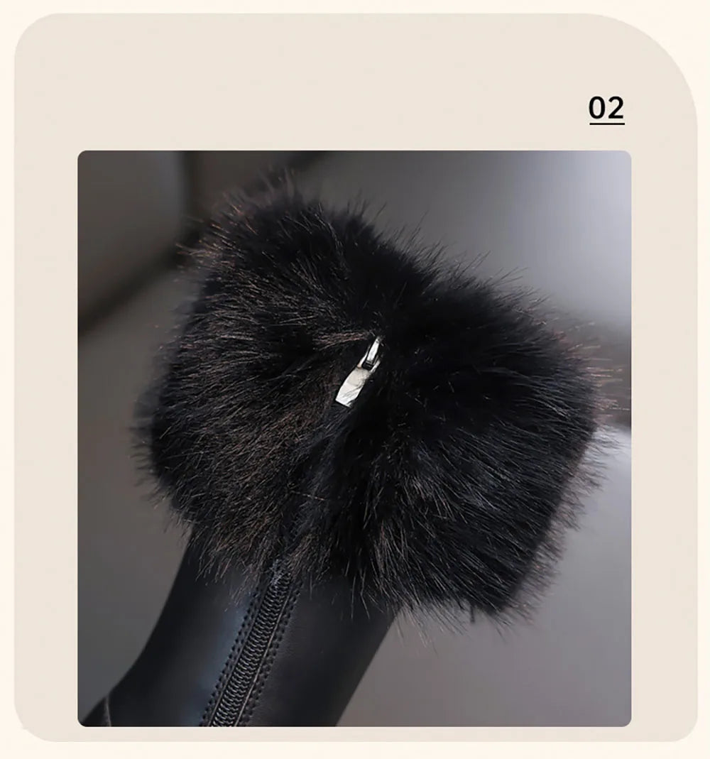 Bottes de neige en fausse fourrure pour adolescentes