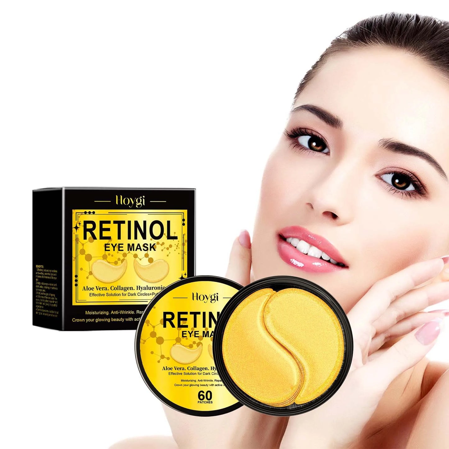 Patchs Pour Femme 120pcs , Masque pour les yeux au collagène