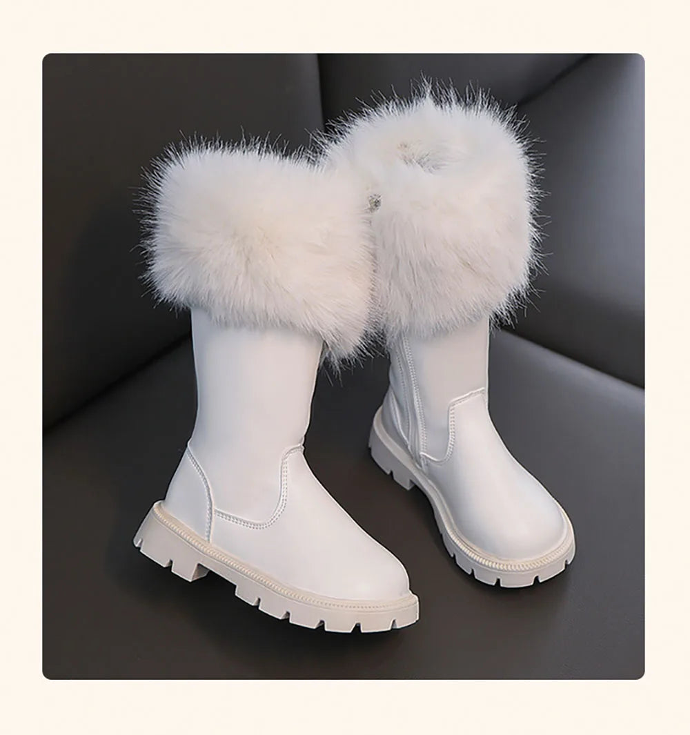 Bottes de neige en fausse fourrure pour adolescentes