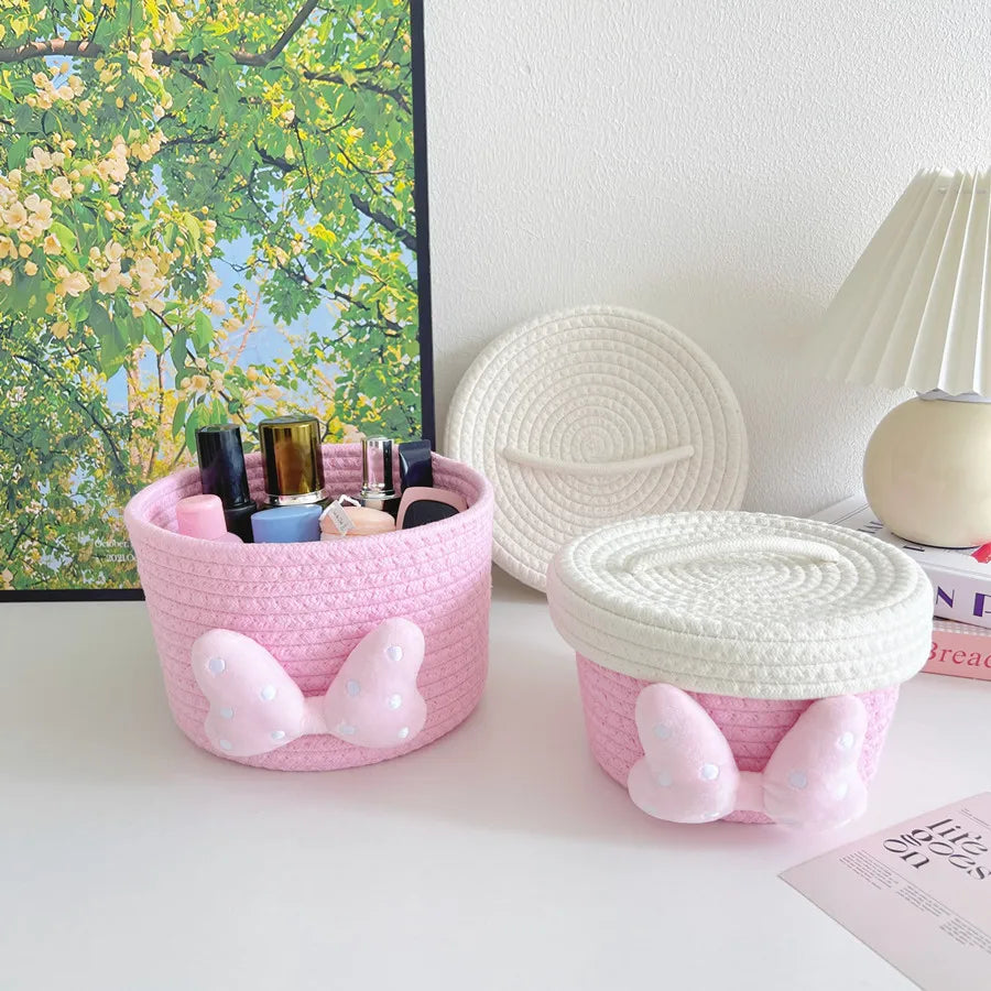 2 piéces Paniers De Rangement Cosmétiques Collations Divers Clé Enfants Jouets