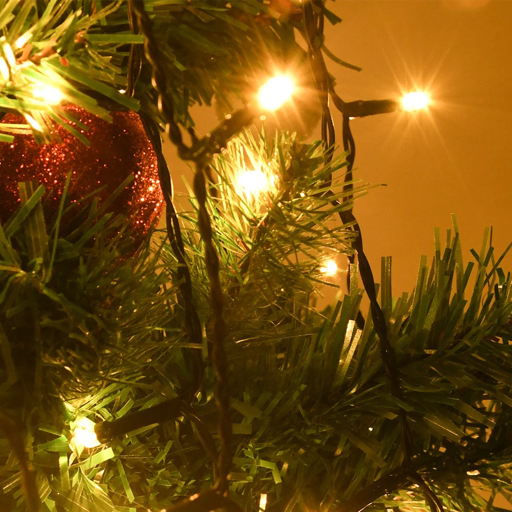 Guirlandes lumineuses de Noël à LED 8 modes d’éclairage Guirlandes lumineuses Lumières de Noël pour fêtes à la maison 400 LED