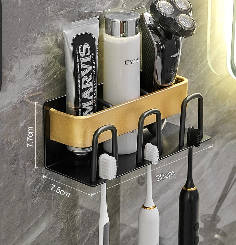 PORTE BROSSE A DENTS MURALE GRIS