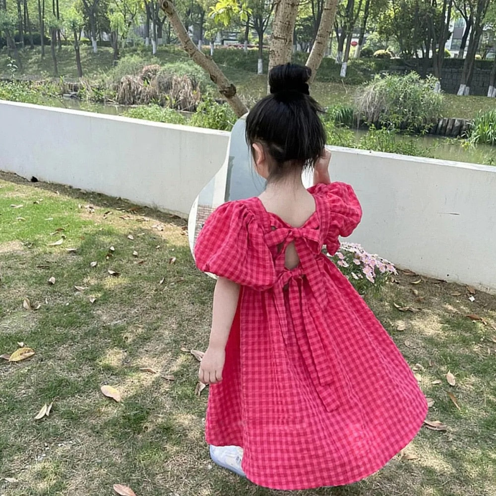 Bear Leader-Robe mi-longue à carreaux pour enfants et adolescents.