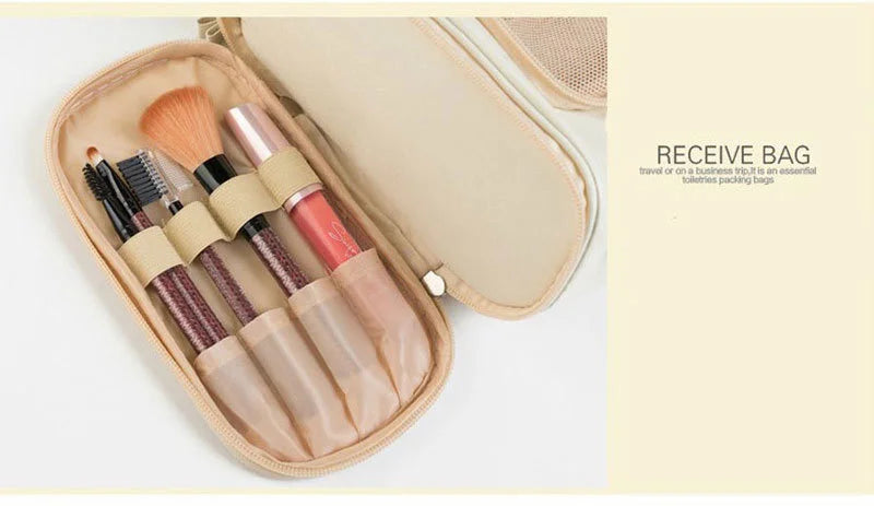 Nouveau Sac Organisateur De Maquillage De Voyage En Nylon Femmes Sac Cosmétique Suspendu Voyage Maquillage Sacs De Lavage Trousse De Toilette Organisateur