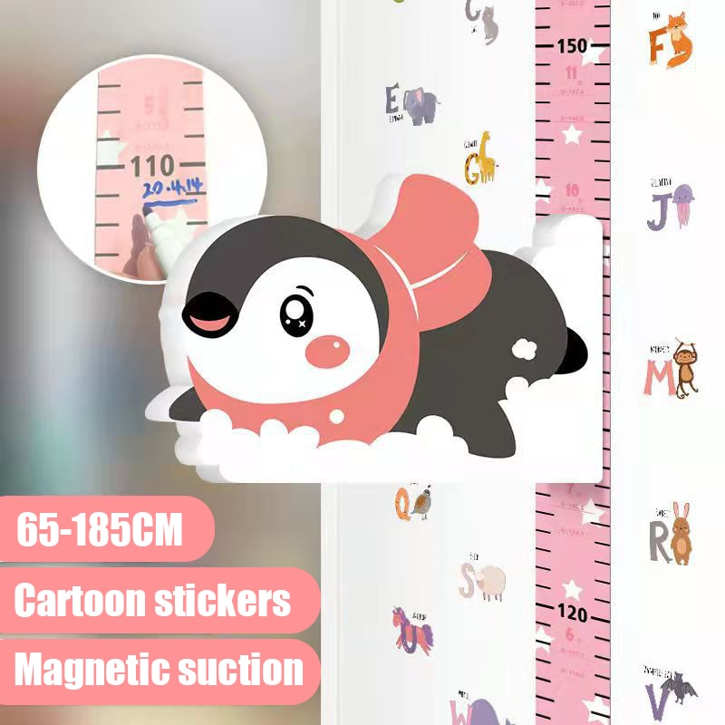 Mesure bébé autocolant Autocollants de hauteur de bande dessinée tridimensionnelle 3d amovibles