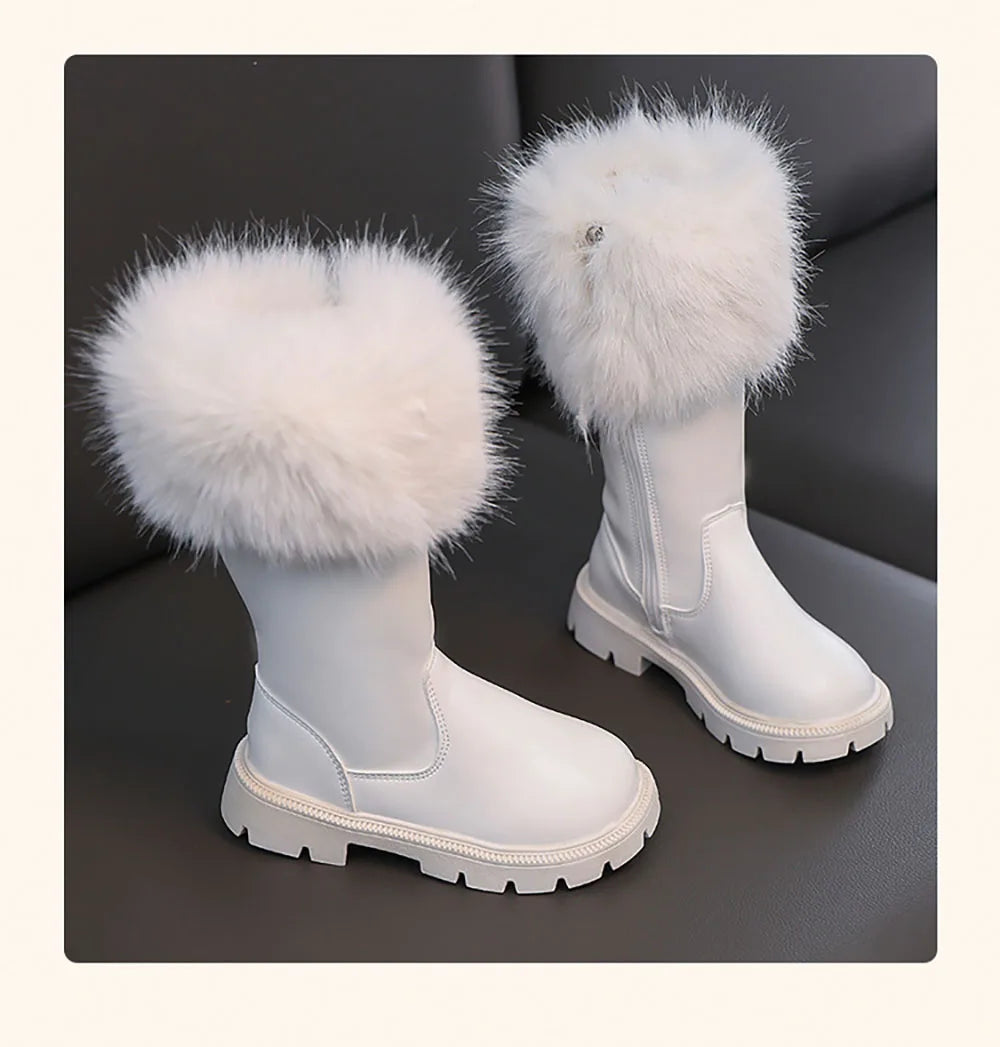 Bottes de neige en fausse fourrure pour adolescentes