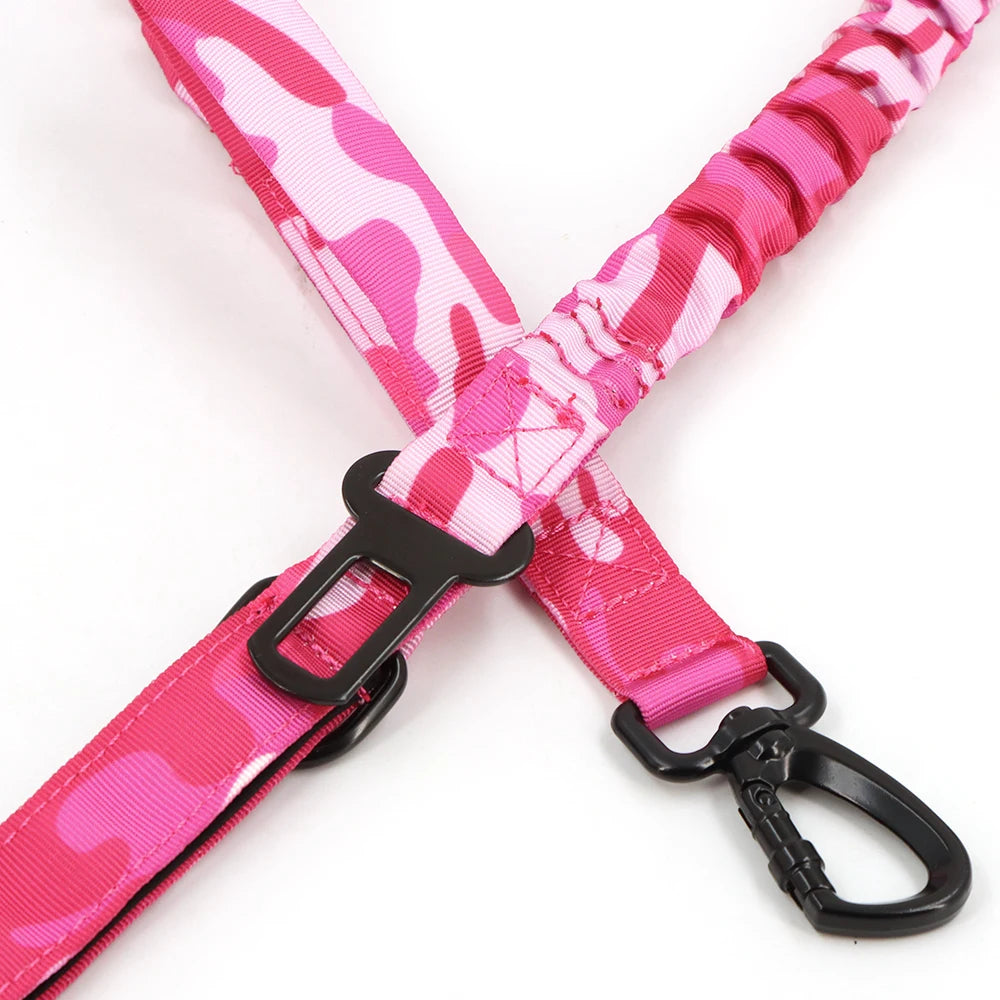 Harnais Pour Chien +Laisse+Collier Rose , grands et moyens chiens