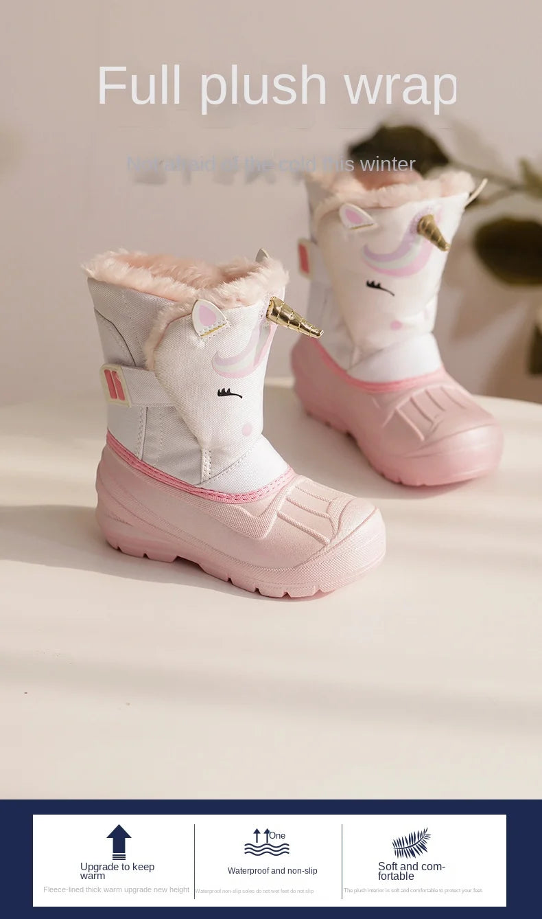 Botte de neige avec motifs imprimés pour fille bébé