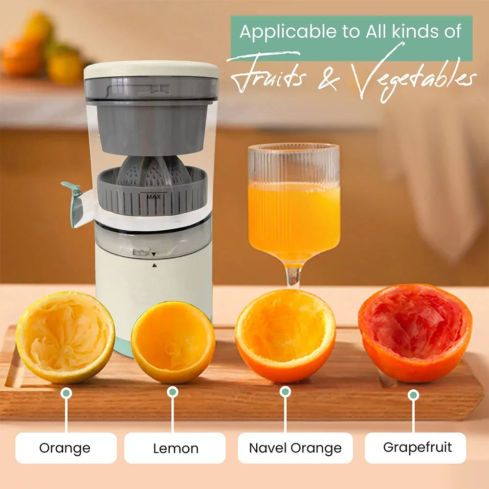 Tigrezy Multifonctionnel Presse Agrumes électrique, Presse Extracteur de Jus de Citron Oranges à Haut Rendement Pamplemousse Portable USB Rechargeable Presse Fruits Sans Fil pour Cuisine, Voyages