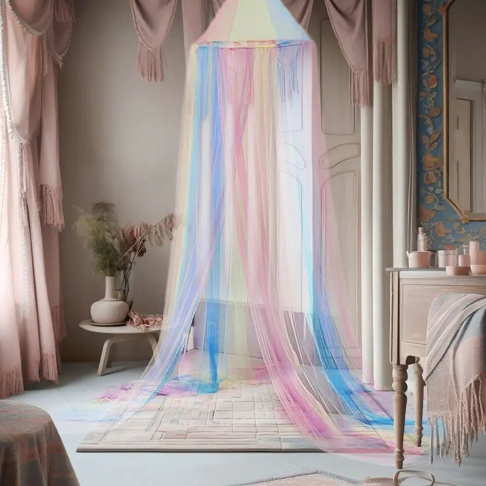 KAMEUN Moustiquaire, Ciel De Lit Fille avec Etoiles Lumineuses, Anti-Mosquito Bed Canopy Bed Canopy Dome, Moustiquaire Facile à Installer Convient au lit De Bébé, Enfants, ou Adultes (Colore)