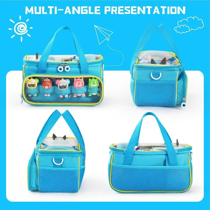 Dyeulget Étui de transport compatible avec Toniebox, sac de rangement pour enfants Toniebox, sac de rangement résistant aux chocs et à la poussière avec poignée pour figurines