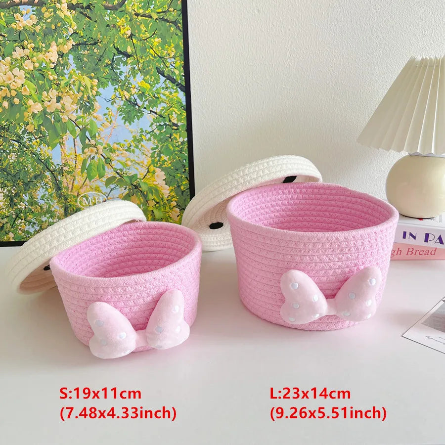 2 piéces Paniers De Rangement Cosmétiques Collations Divers Clé Enfants Jouets