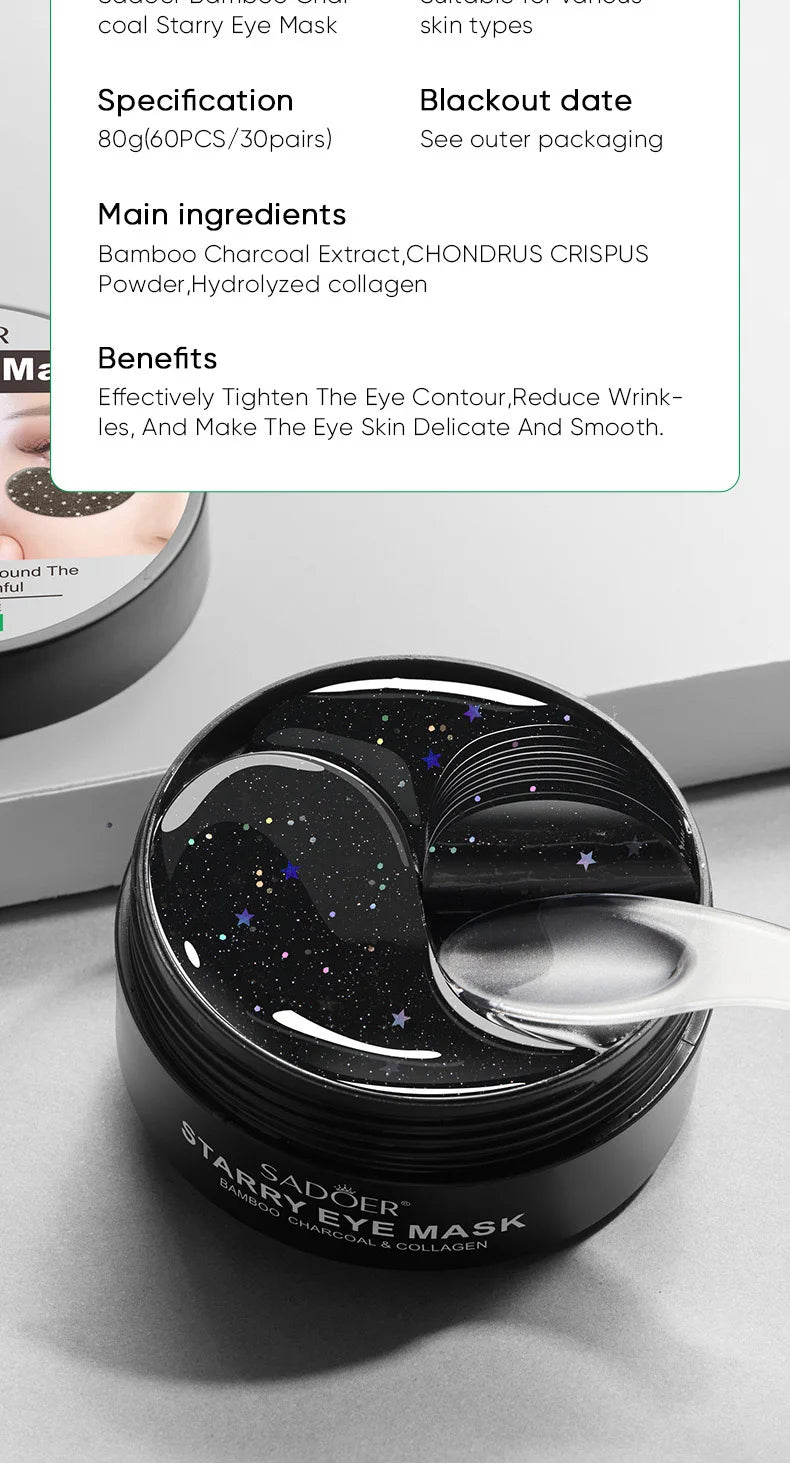 SADOER Patchs pour les yeux 60 pièces