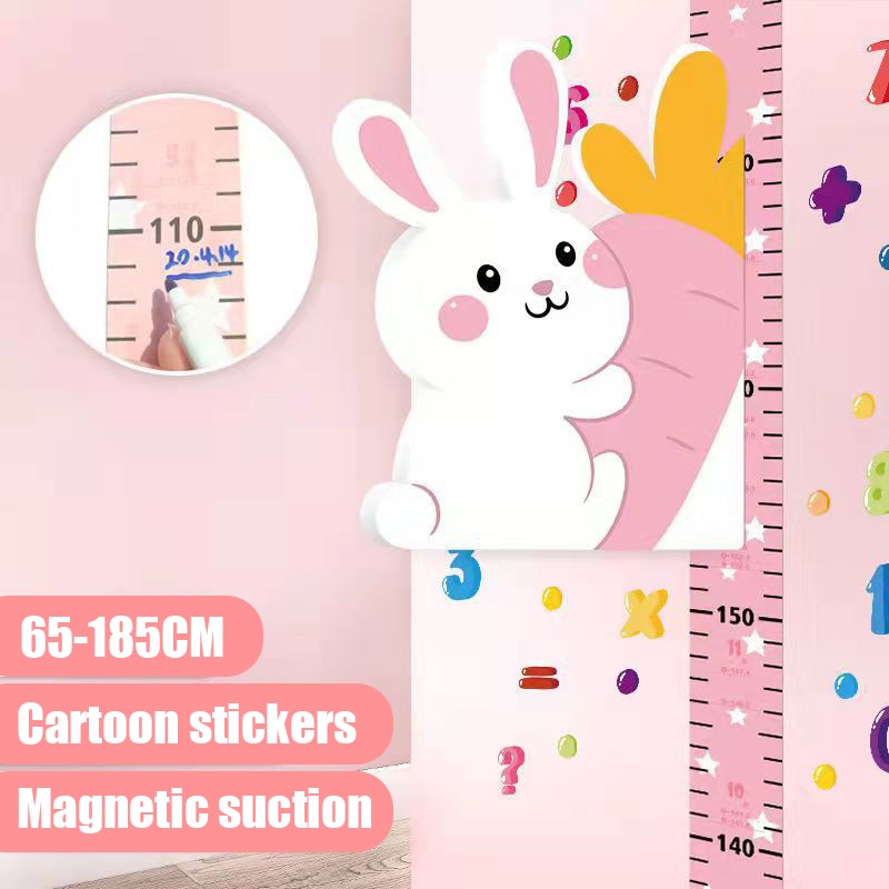 Mesure bébé autocolant Autocollants de hauteur de bande dessinée tridimensionnelle 3d amovibles