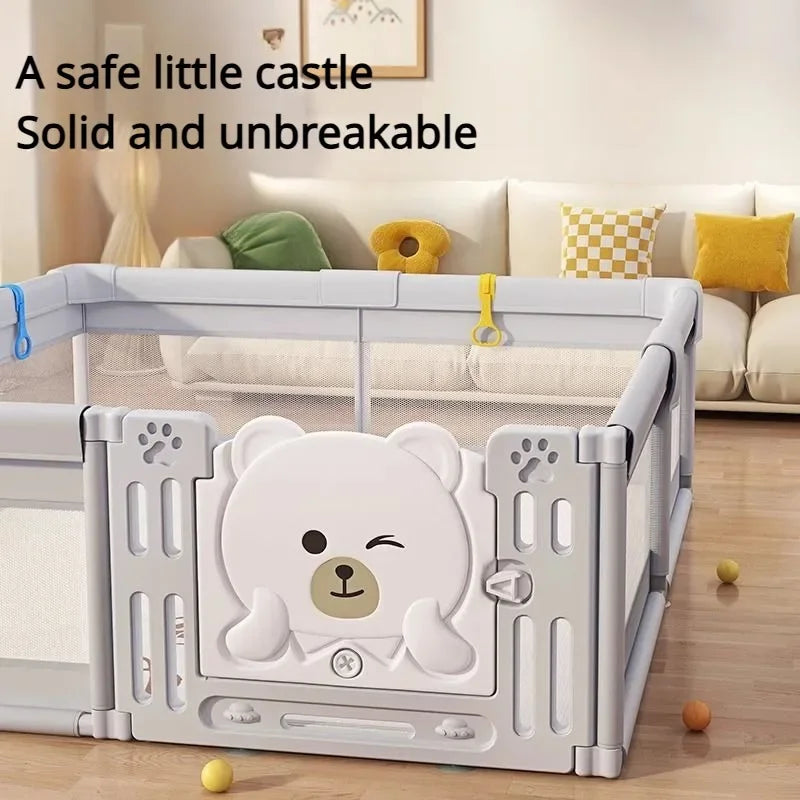 Minon Grand parc à jouets pour bébés, ours de sécurité robuste, cour de jeu pour les tout-petits, centre d'activités pour enfants, antidérapant, intérieur, extérieur, cadeaux 150cm - 180 cm