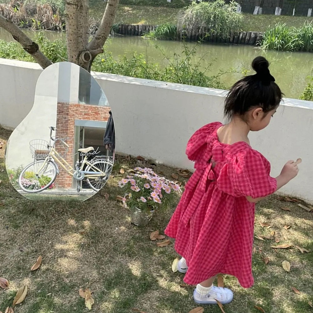 Bear Leader-Robe mi-longue à carreaux pour enfants et adolescents.