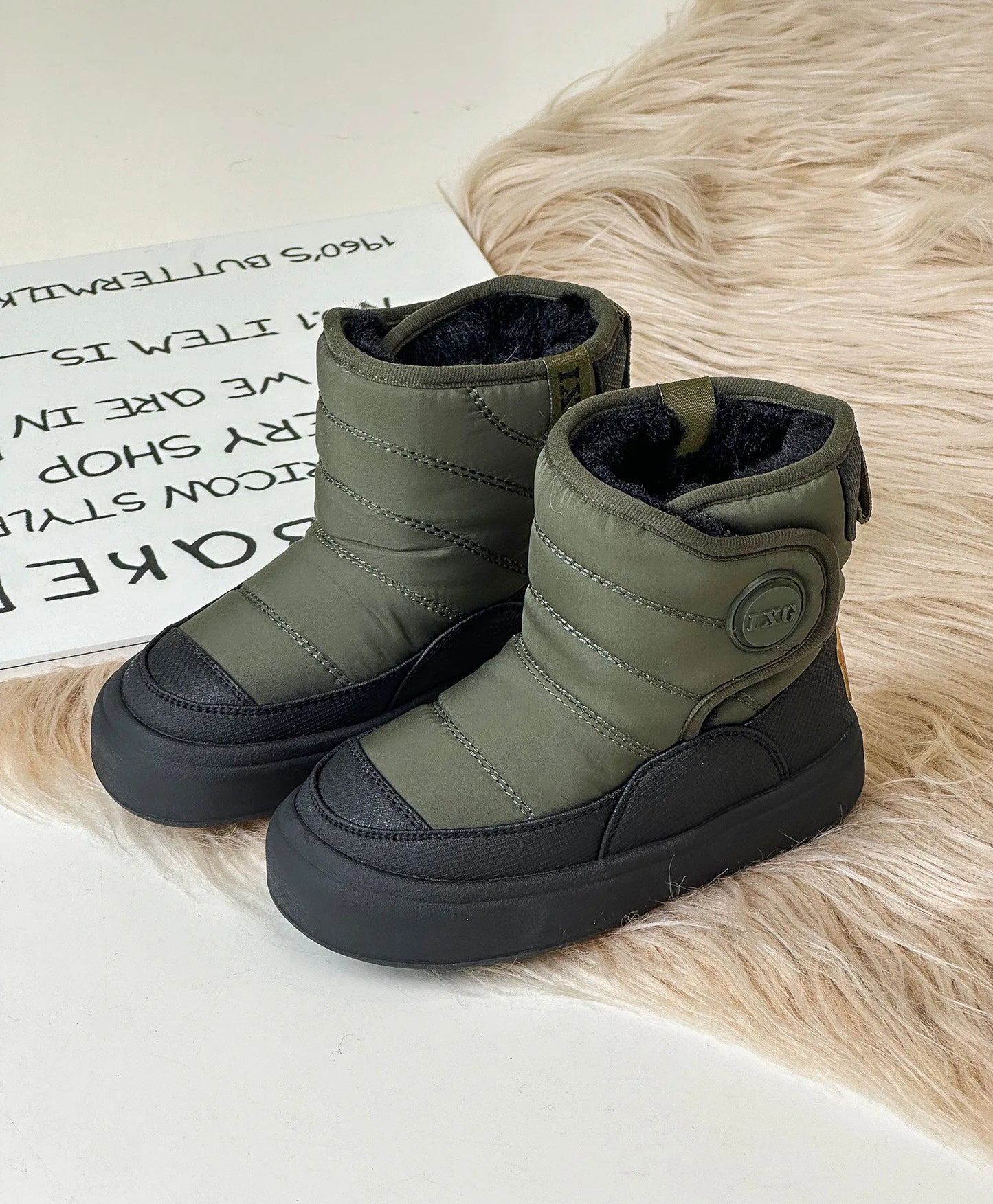 Bottes En Cuir Rétro Antidérapant Casual Style Britannique Filles Cheville Bottes 4 À 13 Ans