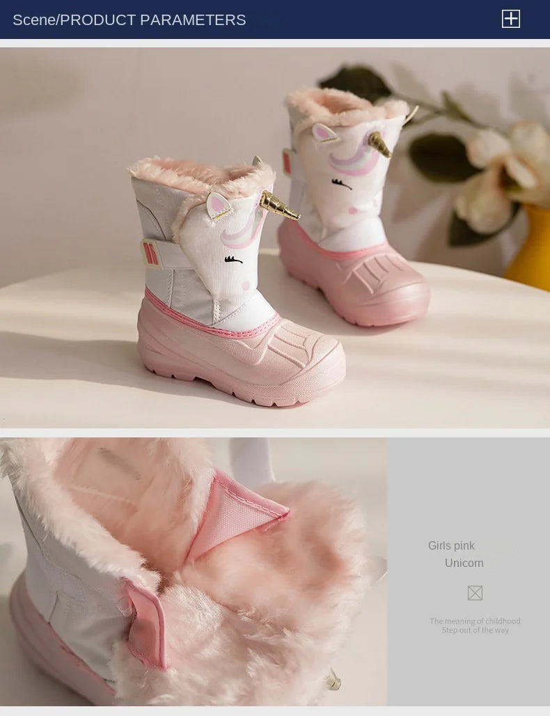 Botte de neige avec motifs imprimés pour fille bébé
