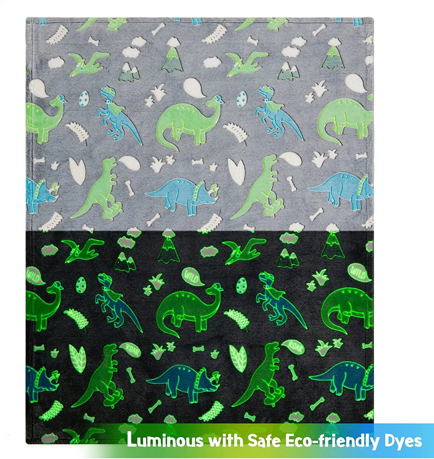 Lumineux Dinosaure Jeter Couverture Pour Filles Garçons Peluche Flanelle Couverture Arbre de Noël Briller Dans Le Noir Super Doux