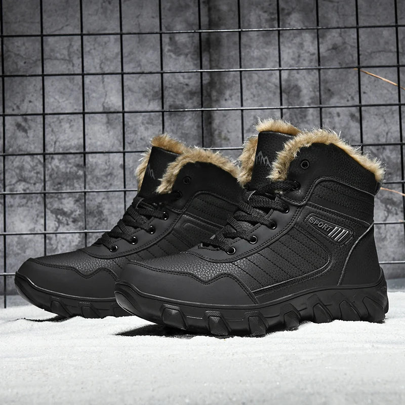 Nouveau Hiver Hommes Bottes Chaud Hommes Chaussures Imperméable Antidérapant En Peluche