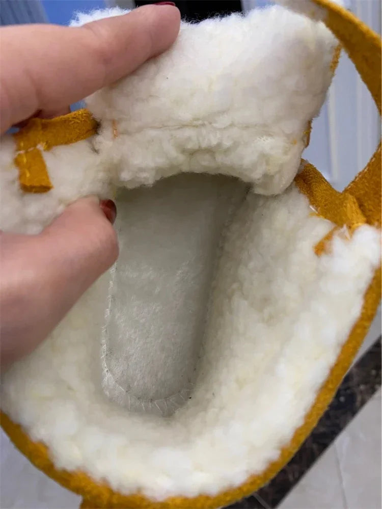 Sonkpuel Chaussures Garçons Filles Chaud En Peluche Tout-petit Bottes De Neige 0-5 Ans