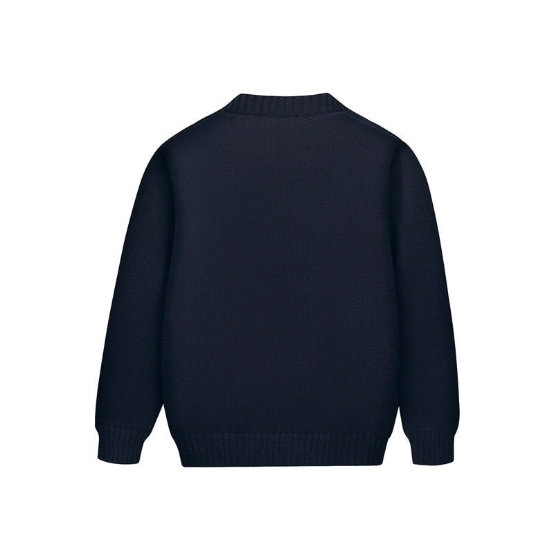 Gilet col V esprit collège garçon - marine