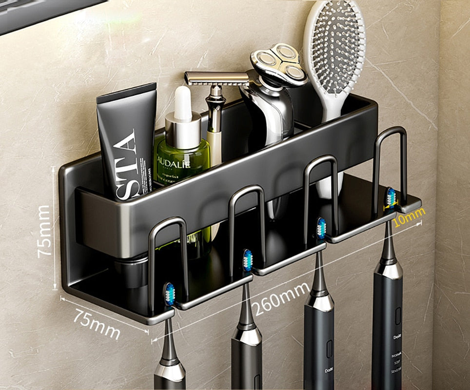 PORTE BROSSE A DENTS MURALE GRIS