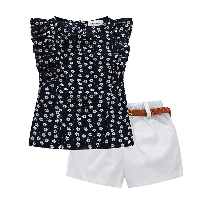 Ensemble de vêtements d'été pour filles 3-8 ans