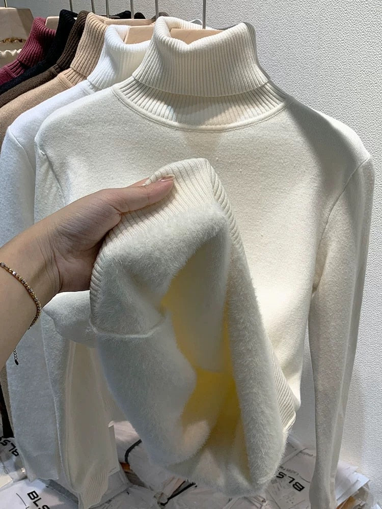 PULL COL ROULE FEMME