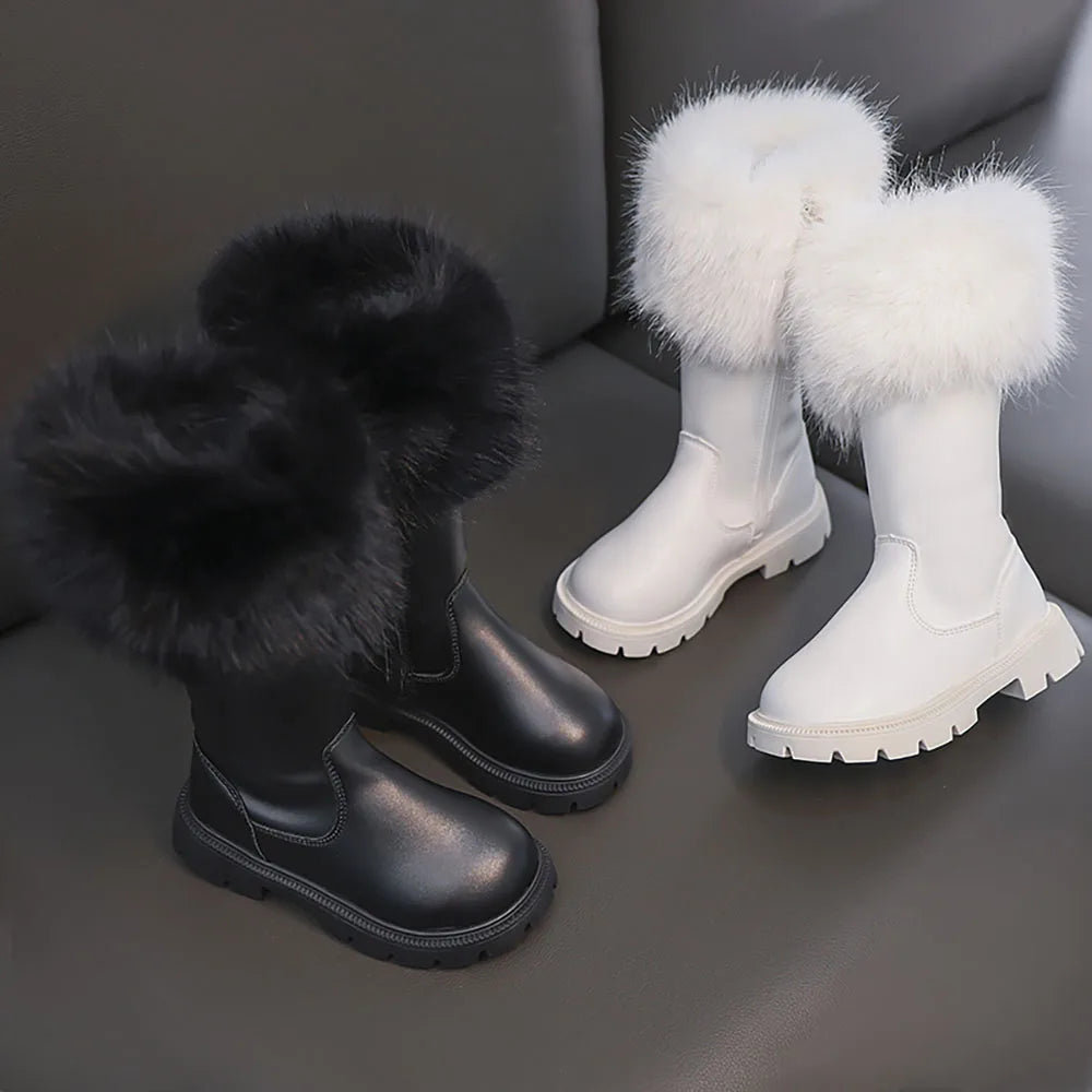 Bottes de neige en fausse fourrure pour adolescentes