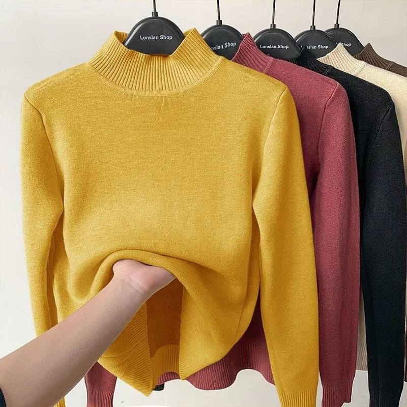 PULL COL ROULE FEMME