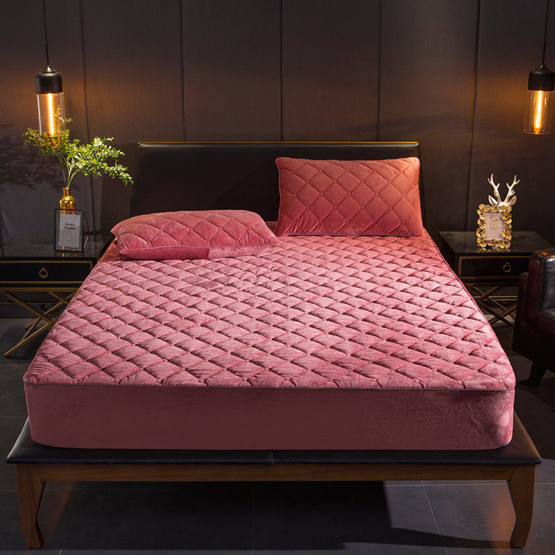 Couvre-matelas épais et matelassé en velours d'oreiller non incluses