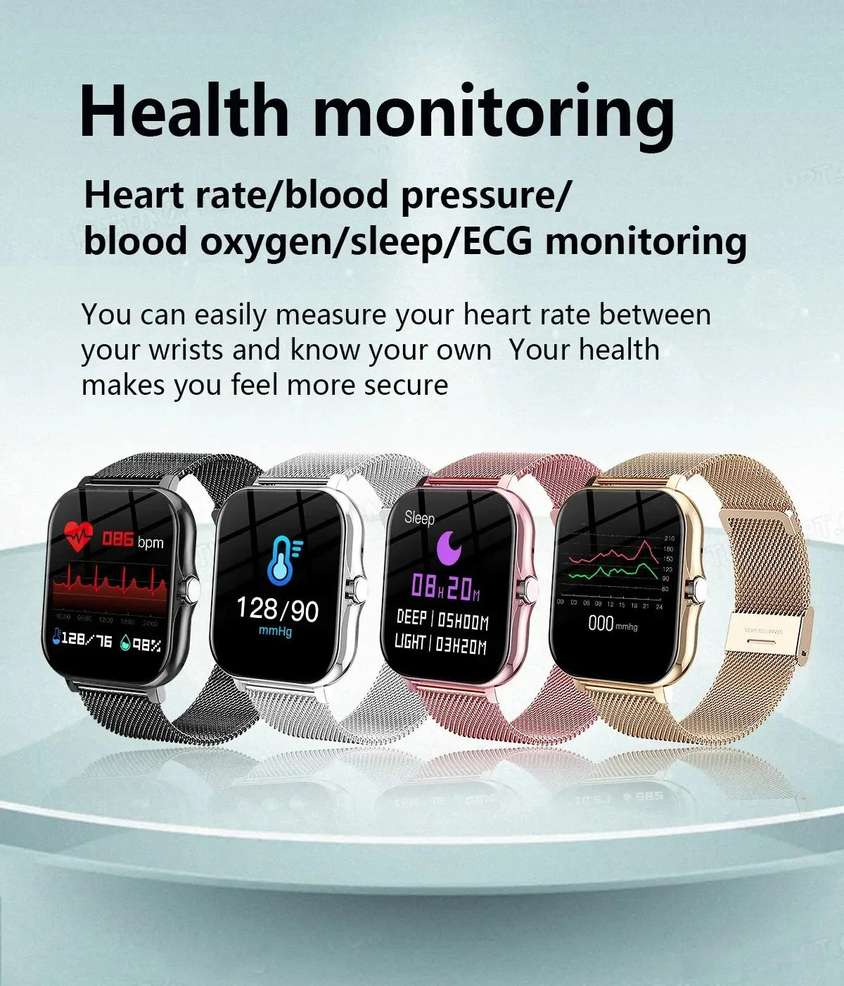 Xiaomi Vente Chaude Nouvelle Montre Intelligente Pour Hommes Femmes Plus Nouveau Sport SmartWatch Visages Bluetooth Appel Sports Fitness Téléphones Android iOS Pas Cher + Cadeau