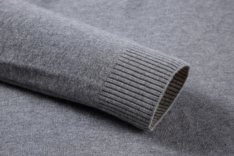 Sweatwear Hommes Anti-boulochage Haute Qualité Tricoté Pull À Col Roulé Slim Fit À Manches Longues