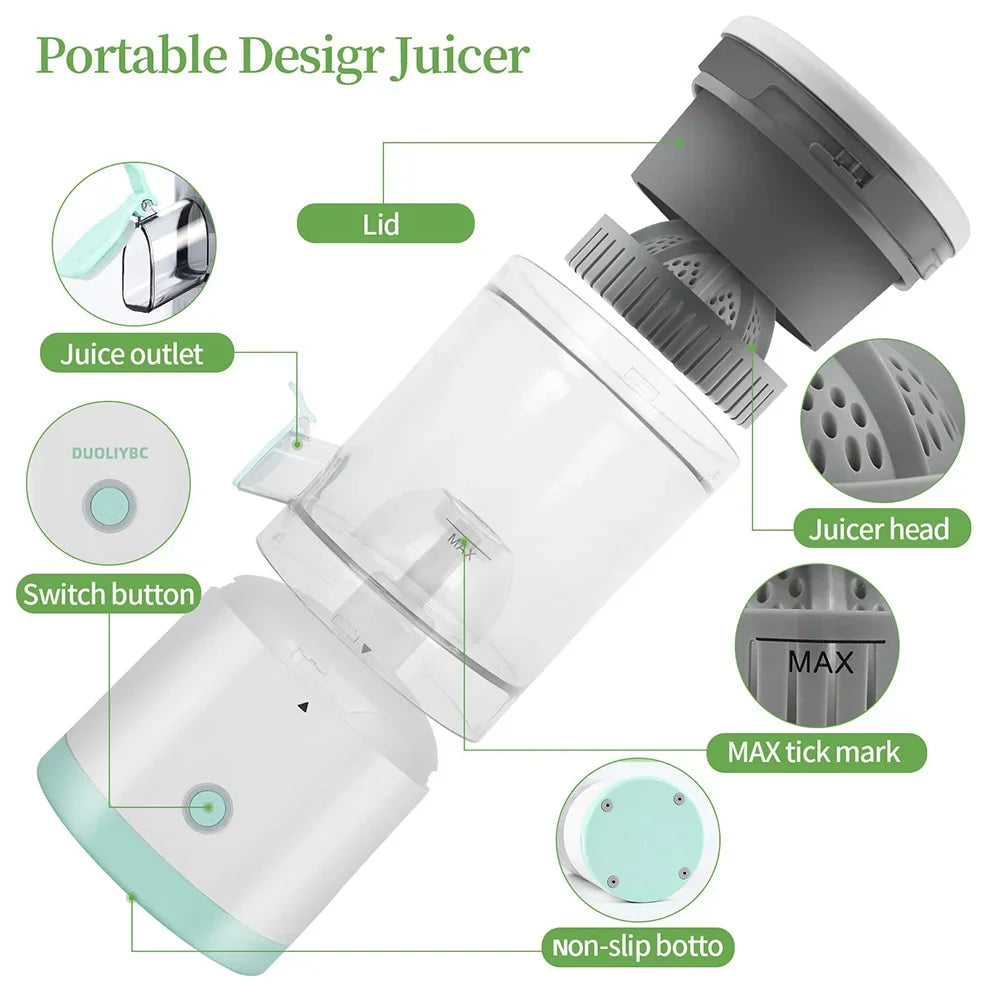 Tigrezy Multifonctionnel Presse Agrumes électrique, Presse Extracteur de Jus de Citron Oranges à Haut Rendement Pamplemousse Portable USB Rechargeable Presse Fruits Sans Fil pour Cuisine, Voyages