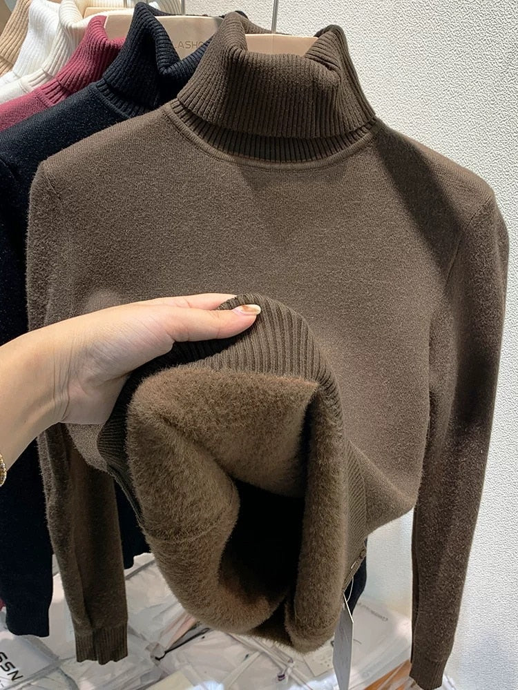 PULL COL ROULE FEMME