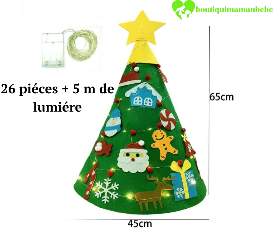 arbre-de-noel-3d-en-feutrine-cadeau-lumiere-de-5m-vert-26-pieces