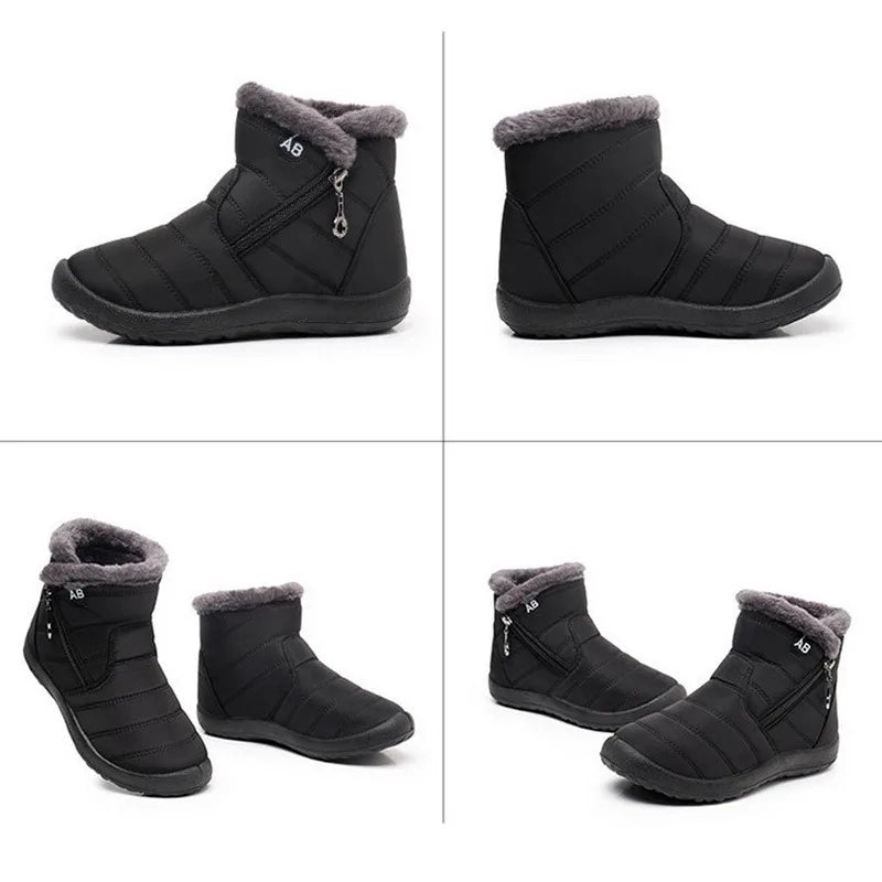botte-de-neige-femme-noir-chaud