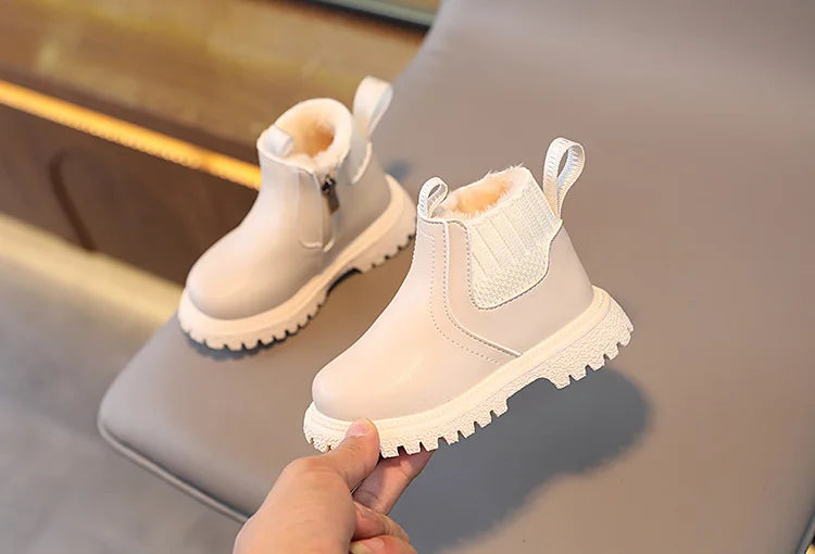 botte-fille-blanc-hiver