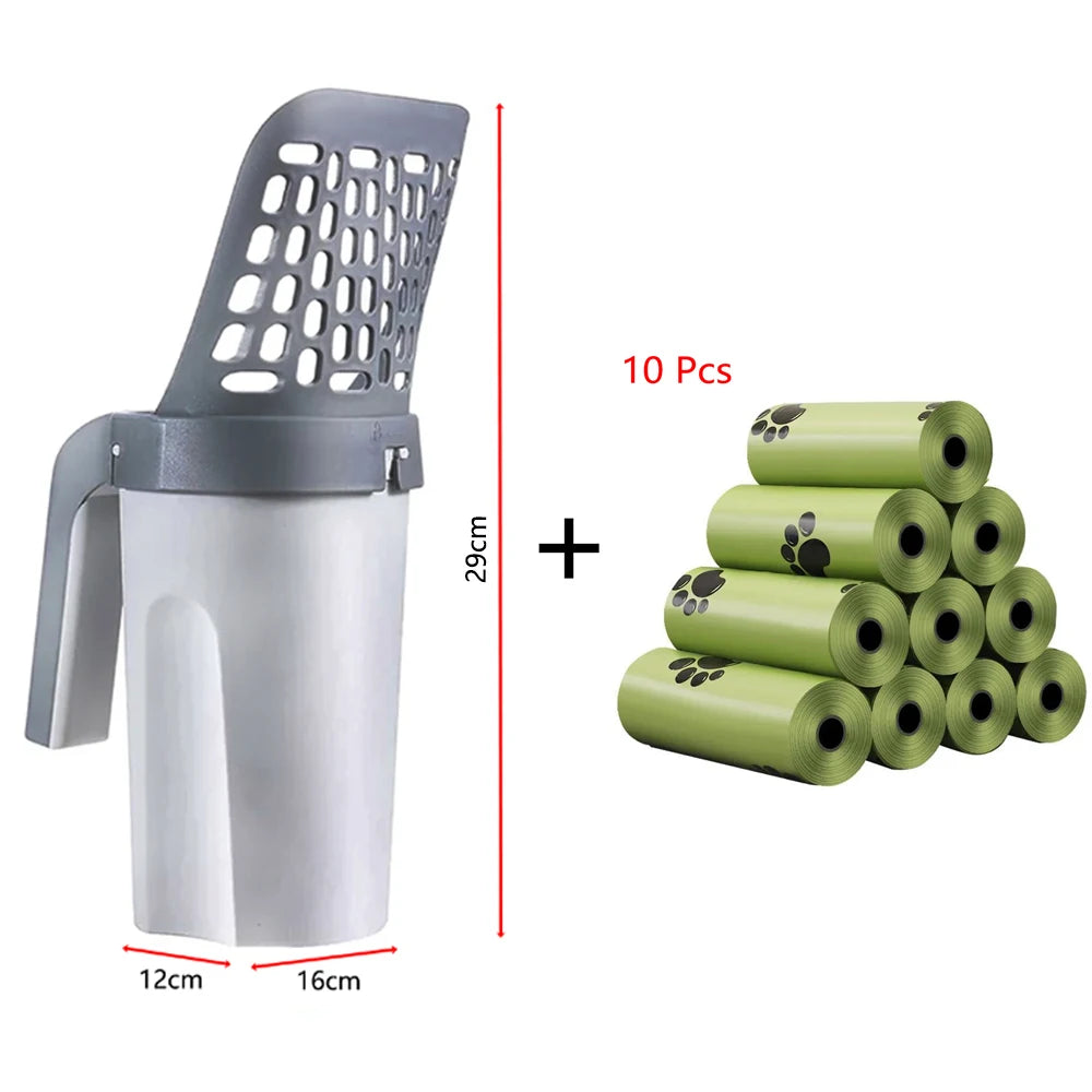 catopia-litter-scooper-pelle-a-litiere-avec-reservoir-pelle-a-litiere-avec-poubelle-pour-chat-bac-recuperateur-dechets-10-rouleaux-sacs-poubelle