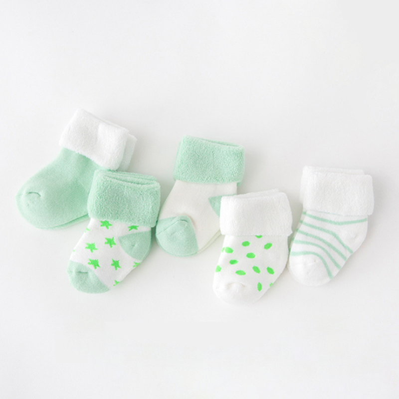 chaussette-bebe-vert