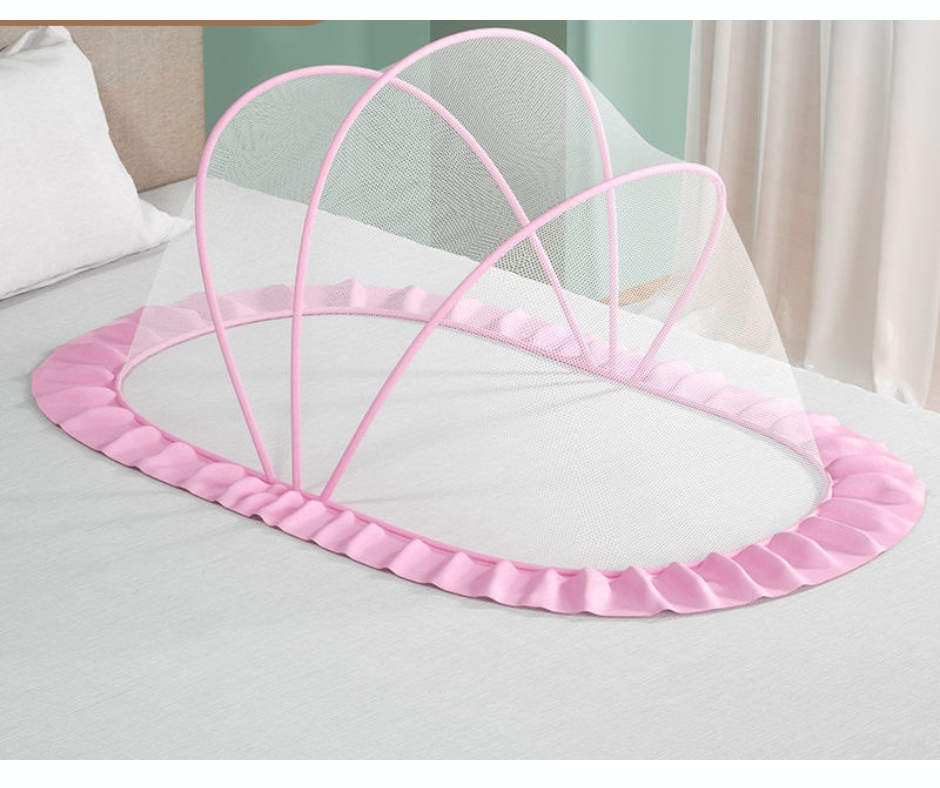 moustiquaire-pour-lit-de-bebe-pas-cher-rose-ete