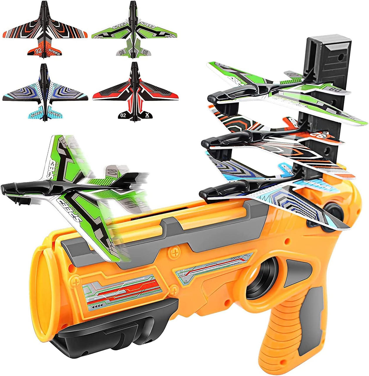 pistolet-avion-lanceur-avionjouet-jaune