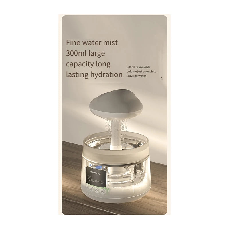 prizom-300-ml-champignon-pluie-nuage-numidificateur-dair-gouttes-dsons-veilleuses-colores-aromathe-rapie-diffuseur-dessentielle-blanc