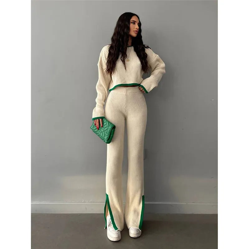 survetement-femme-beige-blanc-coton