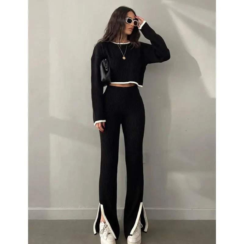 survetement-femme-beige-noir