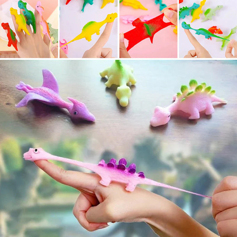 Les jouets pour doigts de dinosaure à lance-pierre (10 pièces)