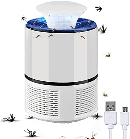 USB UV Lampe Anti Moustique Électrique Tueur de Moustique Tueur D'insectes Mouches Piège, Pas Bruit, Pas Rayonnemen Blanc