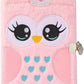 A5 Carnet de Notes Horizontal, Journal Secret, Notebook pour le travail, l'étude, Cadeau pour Enfants et Adolescents , Hibou en Peluche